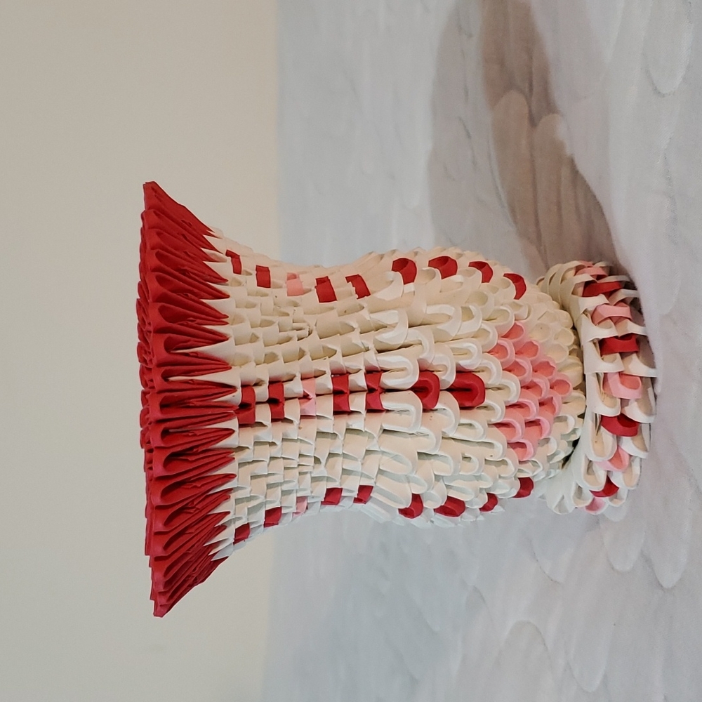 Handmade 3D Origami Heart Vase